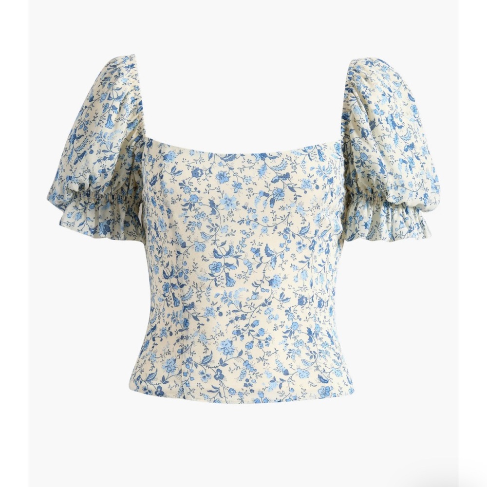 REFORMATION Marin Puff Sleeve Top